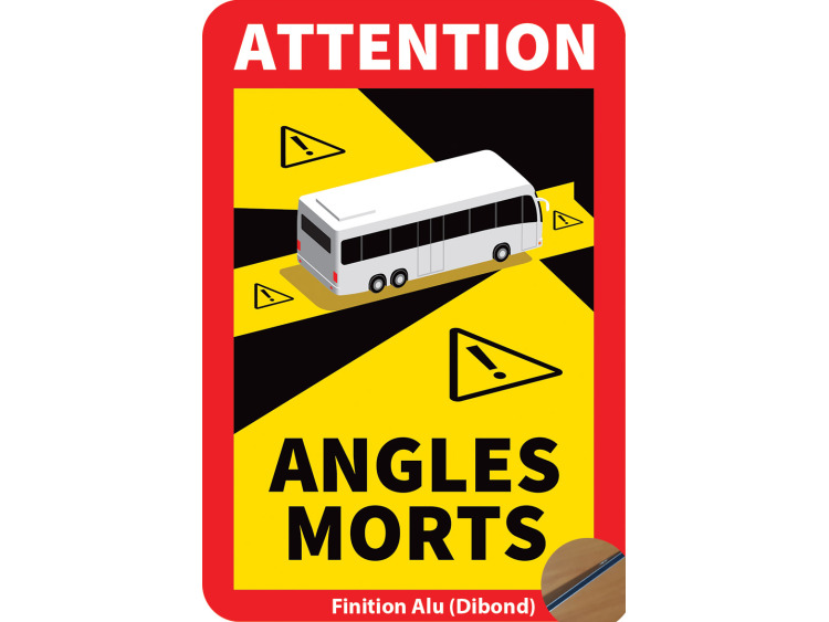 Signalisation angles morts bus alu (Dibond ®)